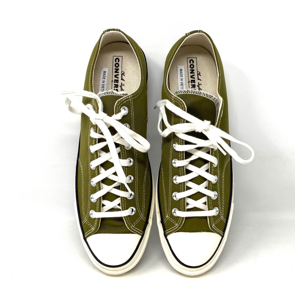 Converse Women’s Size Sneakers 171568C Chuck 70 Low Top Canvas Dark Moss Green - Picture 3 of 10